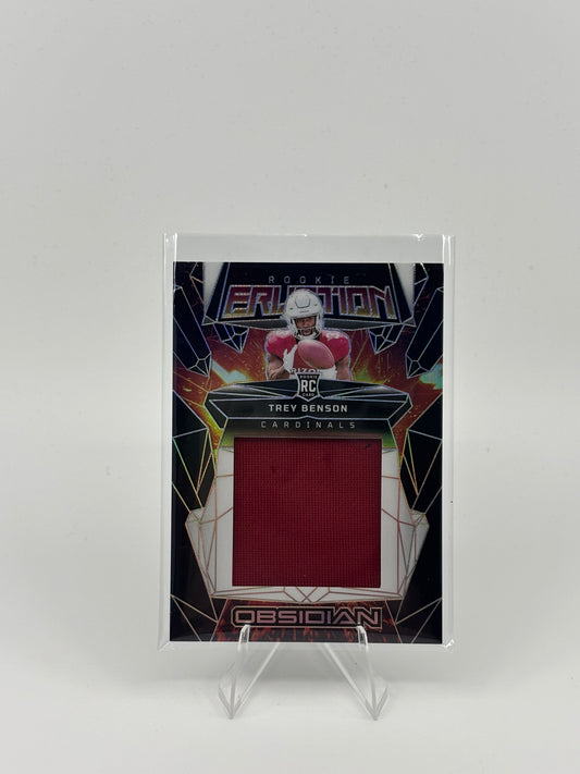 2024 Panini Obsidian Rookie Eruption Materials Trey Benson #ERM-TBN ARI