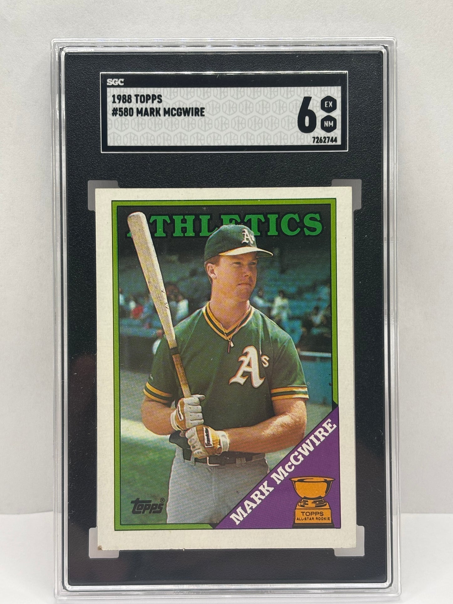 1988 Topps Tiffany #580 Mark McGwire SGC 6