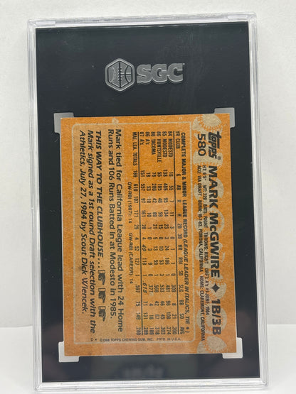 1988 Topps Tiffany #580 Mark McGwire SGC 6