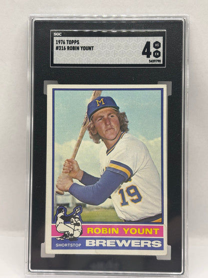 1976 Topps - Robin Yount #316 SGC 4