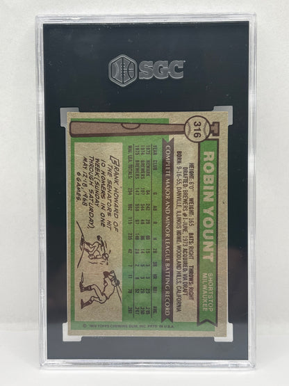 1976 Topps - Robin Yount #316 SGC 4