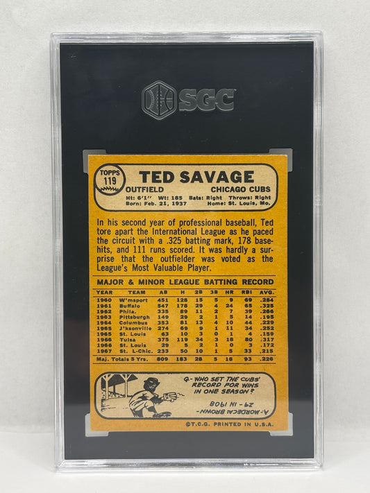 1968 Topps - Ted Savage #119 SGC 6
