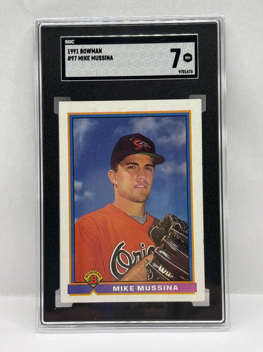 1991 Bowman - Mike Mussina #97 (RC) SGC 7