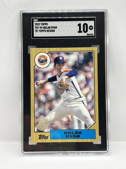 2022 Topps Series 1 - 1987 Topps 35th Anniversary Nolan Ryan #T87-94 SGC 10
