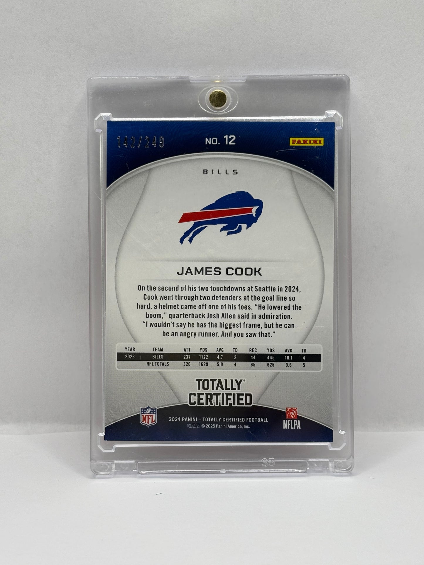 2024 Panini Totally Certified - James Cook #12 Mirror Red /249