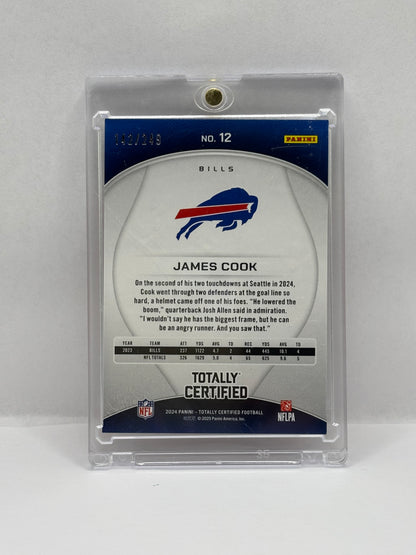 2024 Panini Totally Certified - James Cook #12 Mirror Red /249