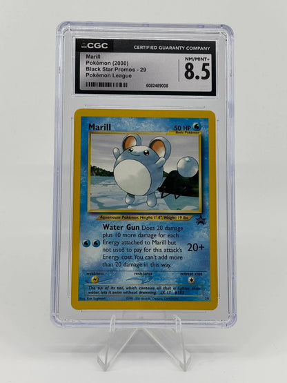Marill Pokemon (2000) Black Star Promos - 29 Pokemon League CGC 8.5