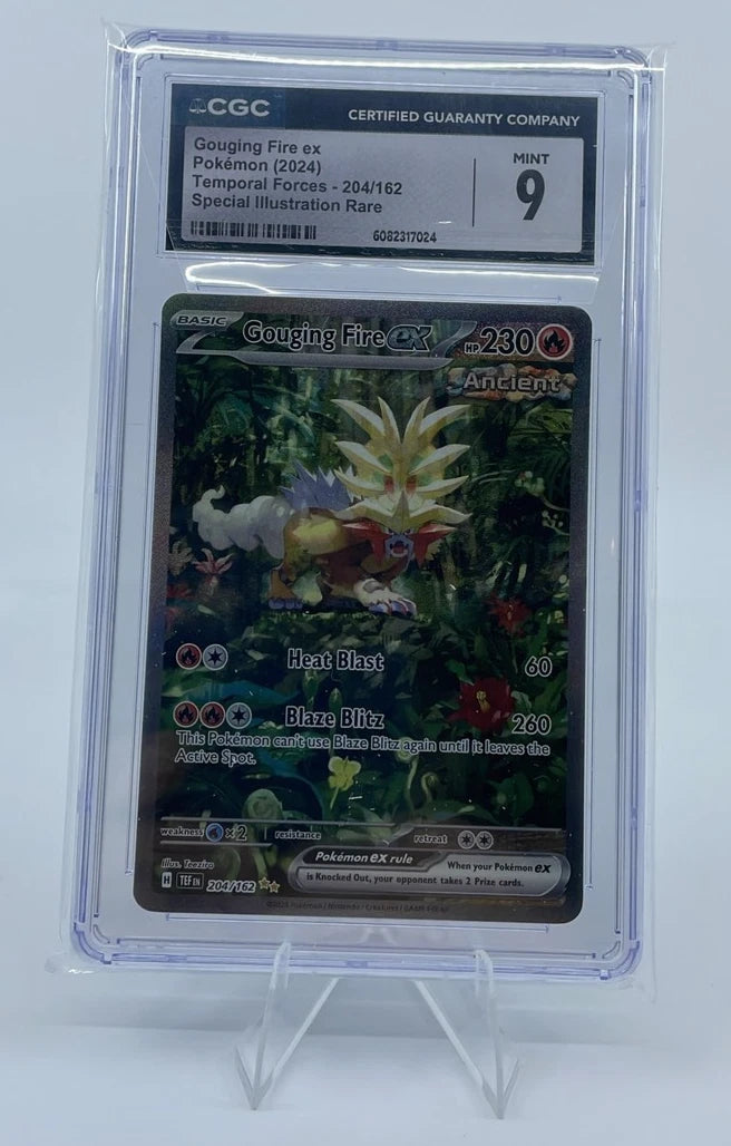 Gouging Fire ex 204/162 Temporal Forces SIR Pokemon CGC 9
