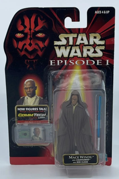 1998 Star Wars Episode 1 -  Mace Windu - CommTech -Hasbro