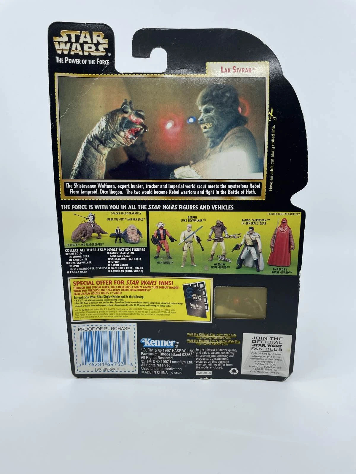 1997 - Star Wars Power of the Force - Lak Sivrak - Freeze Frame -  Kenner