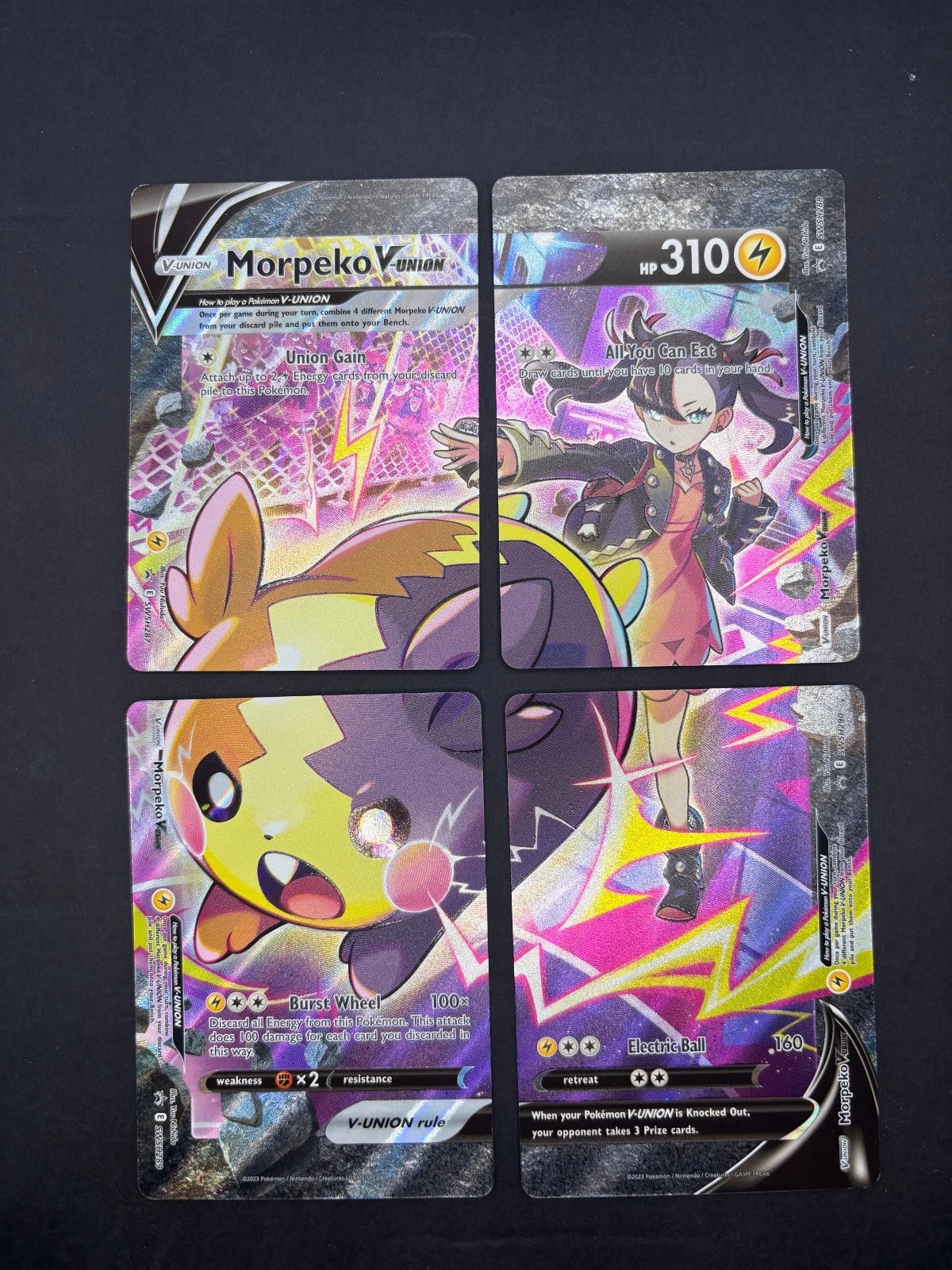 Box Fresh Morpeko V-Union (Set of 4) SWSH290 SWSH: Sword & Shield Promo Cards