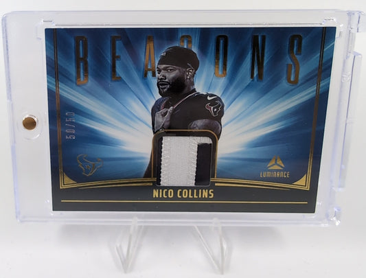 2025 Panini Luminance - Nico Collins Beacons Insert #25 Houston TX Texans Serialized 50/50