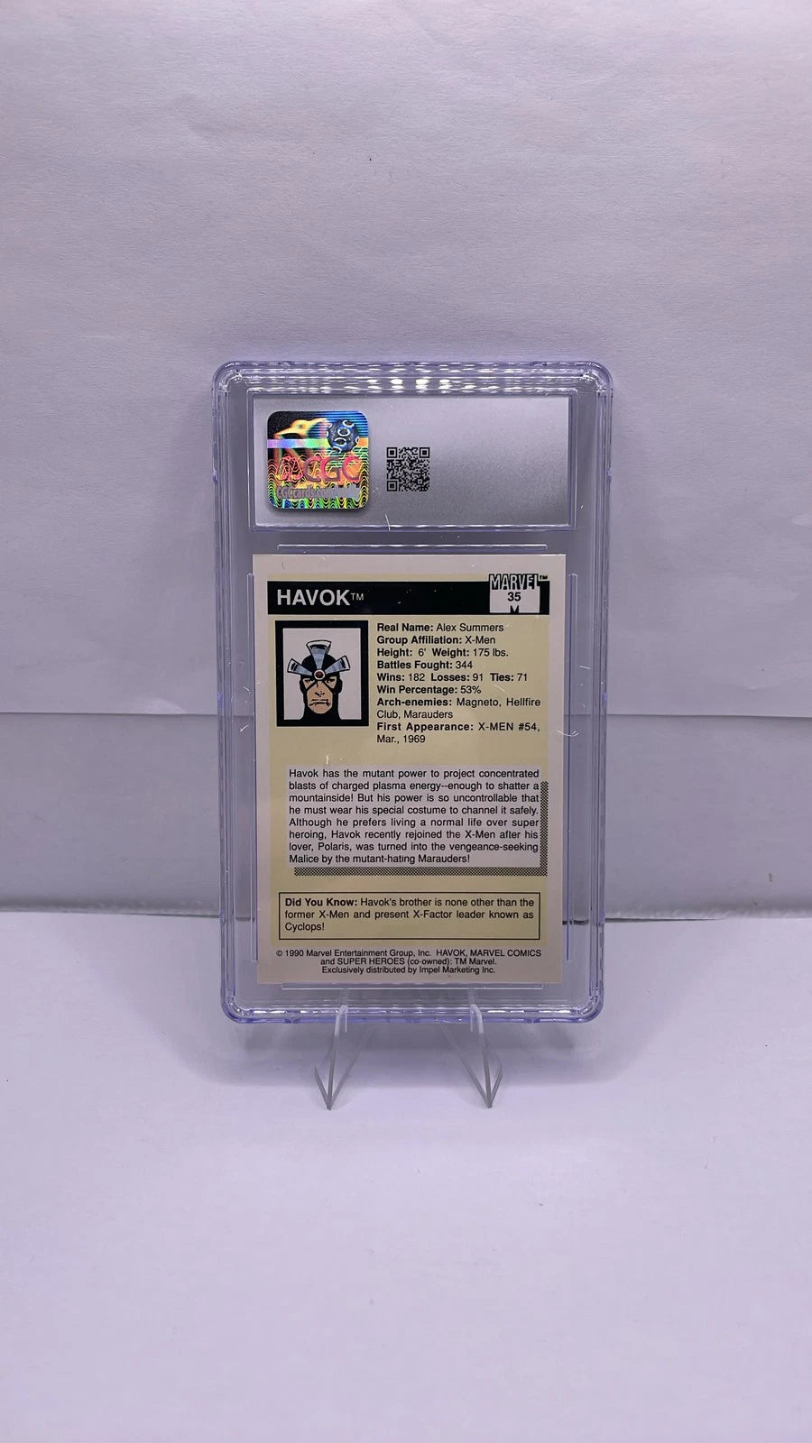 1990 Impel Marvel Universe Havok #35 CGC 8 NM/M