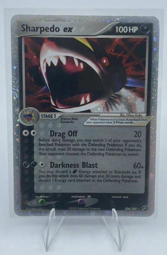 Pokemon Sharpedo ex 104/107 EX Deoxys Holo Ultra Card HP