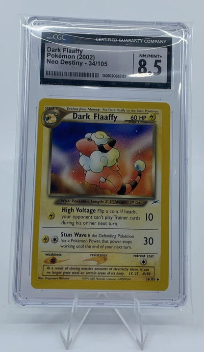 Vintage Pokemon - CGC Dark Flaaffy 34/105 Neo Destiny Pokemon Card 8.5