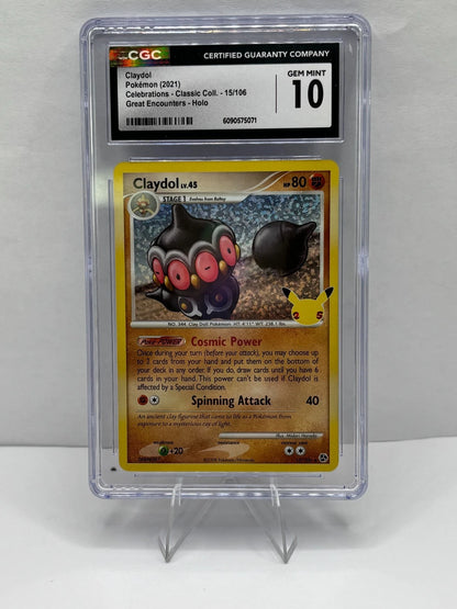 Claydol 15/106 Celebrations: Classic Collection Holo CGC 10
