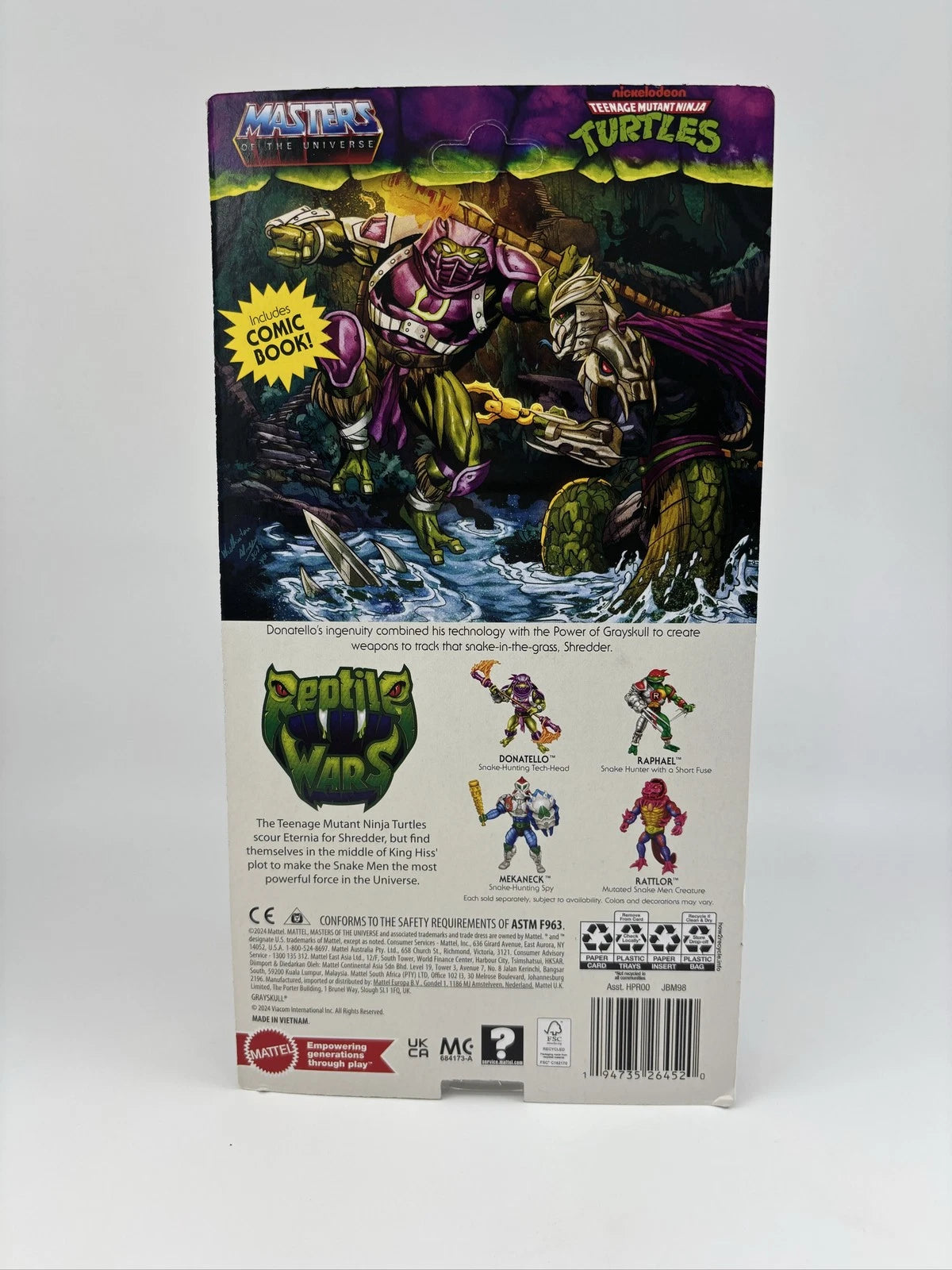 MOTU TMNT Grayskull Donatello Action Figure Mattel Unpunched