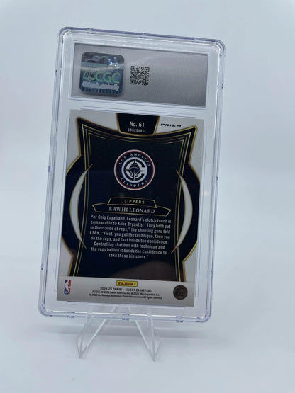 2024-25 Panini Select Kawhi Leonard #61 Disco Prizm Clippers CGC 10