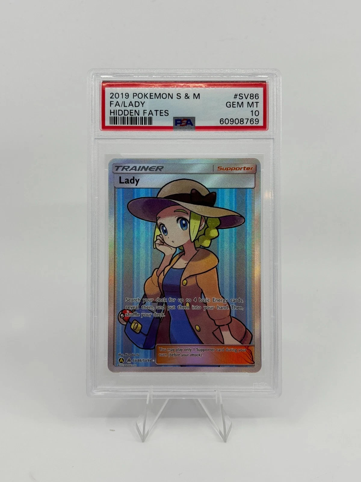Pokemon Lady SV86/SV94 Hidden Fates: Shiny Vault Holo PSA 10