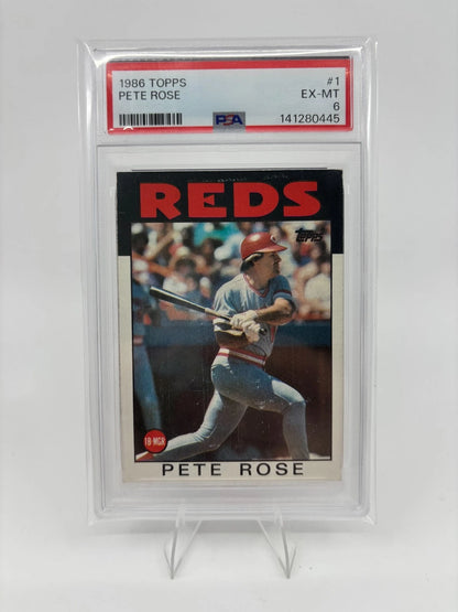 Share 1986 Topps - Pete Rose #1 PSA 6
