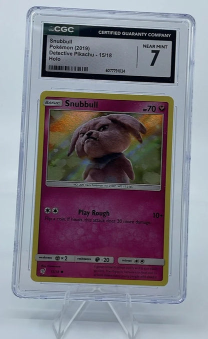 Pokemon Snubbull 15/18 Detective Pikachu 2019 Holo CGC 7