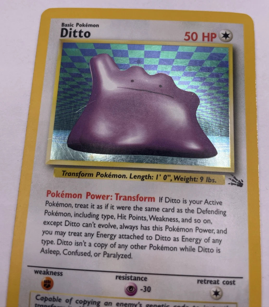 Pokémon Ditto 3/62 Fossil Holo 50 mp Wizards of the Coast 1999 TCG