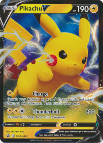 Pikachu V SWSH061 SWSH: Sword & Shield Promo Cards Holo CGC 5.5