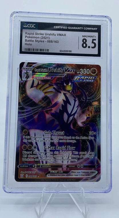 2021 Pokemon Rapid Strike Urshifu VMAX 088/163 Holo CGC 8.5