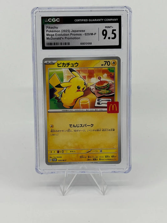 Pikachu Mcdonalds Promo - 020/M-P Promotional Cards Regular (Japanese) CGC 9.5
