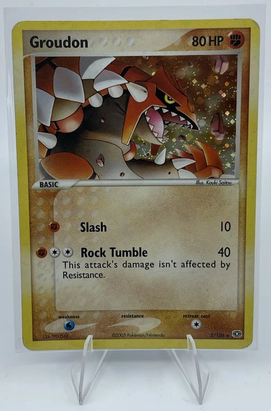 Groudon 5/106 EX Emerald Holo Pokemon TCG Card 2005 80 HP