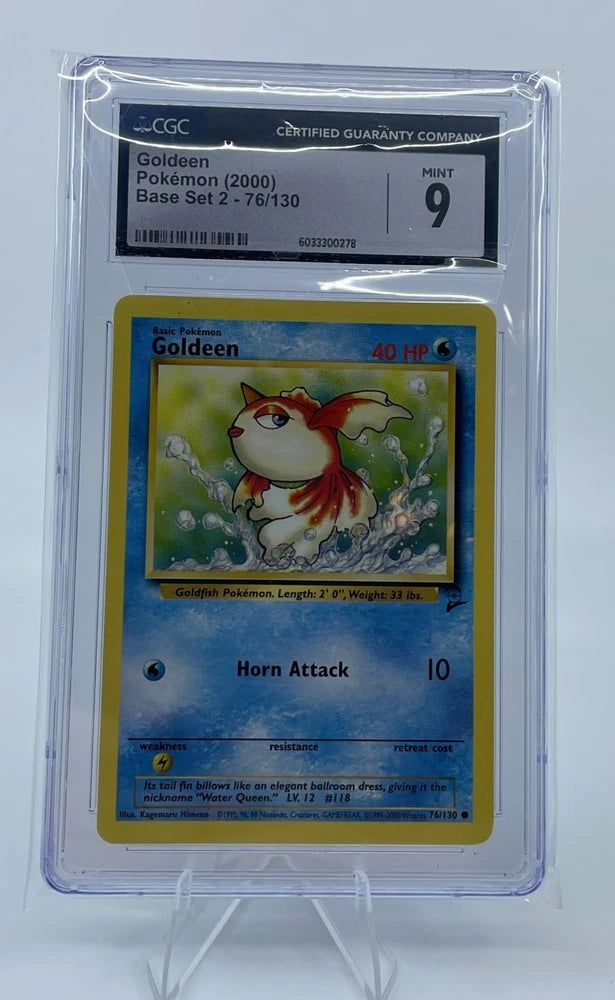Vintage Pokemon - CGC 9 Goldeen Pokemon 2000 Base Set 2 76/130