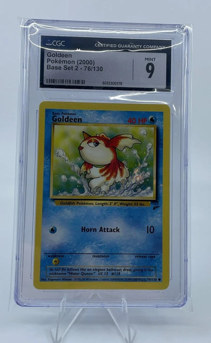 Vintage Pokemon - CGC 9 Goldeen Pokemon 2000 Base Set 2 76/130