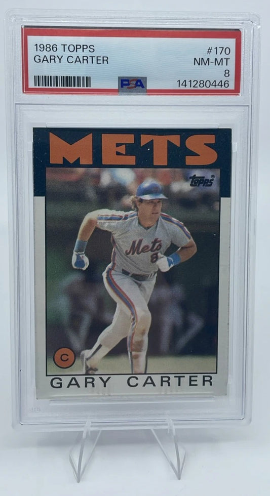1986 Topps Gary Carter #170 PSA 8 Mets HOF