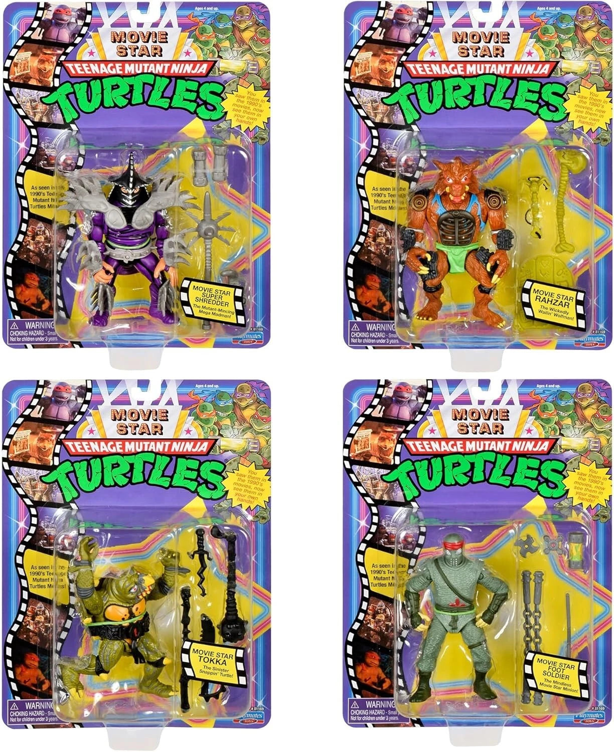 TMNT - Classic Movie Star Villians 4-Pack  Playmates 81169