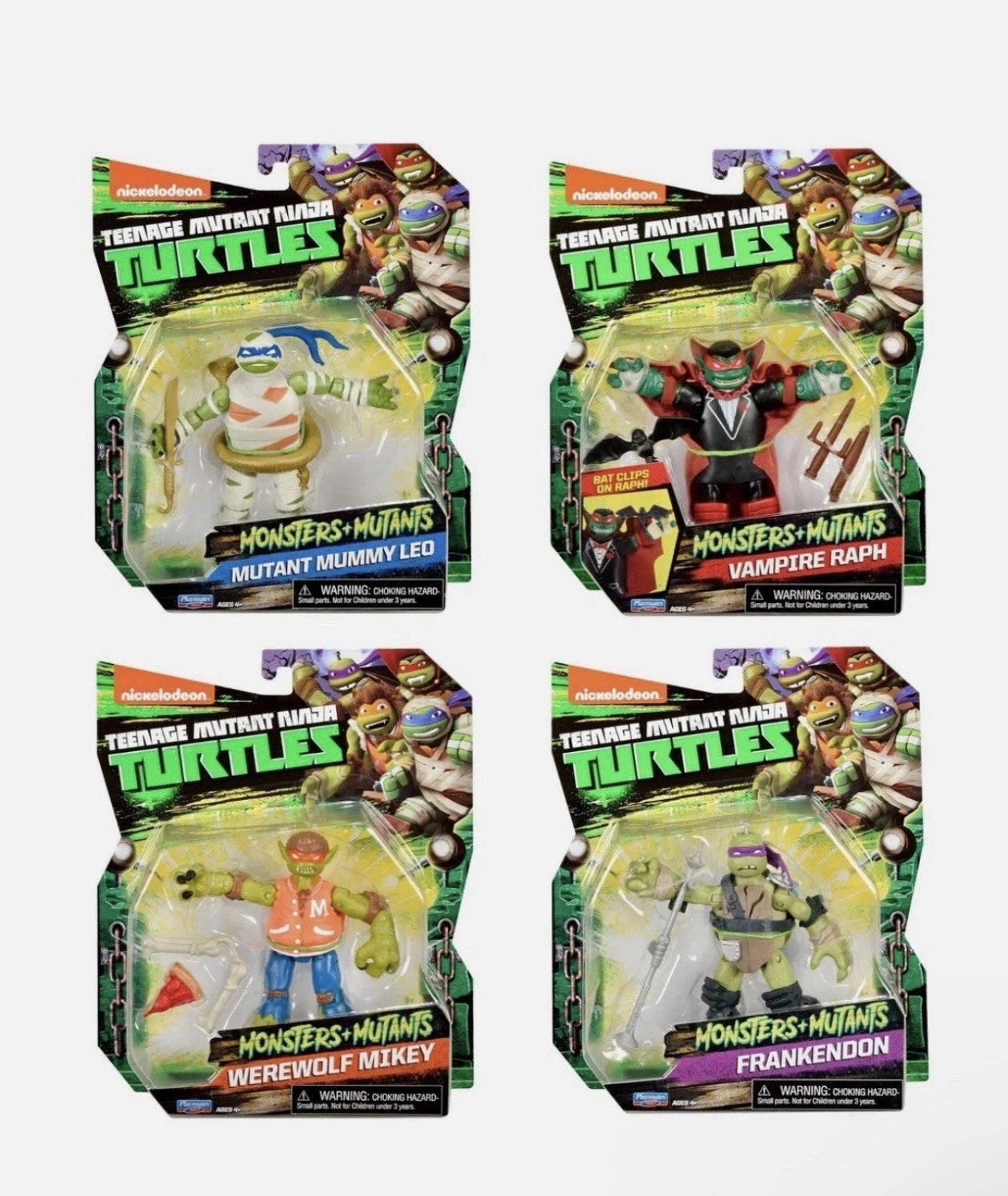 Teenage Mutant Ninja Turtles - Monsters + Mutants 4-Figure Set Playmates #83449