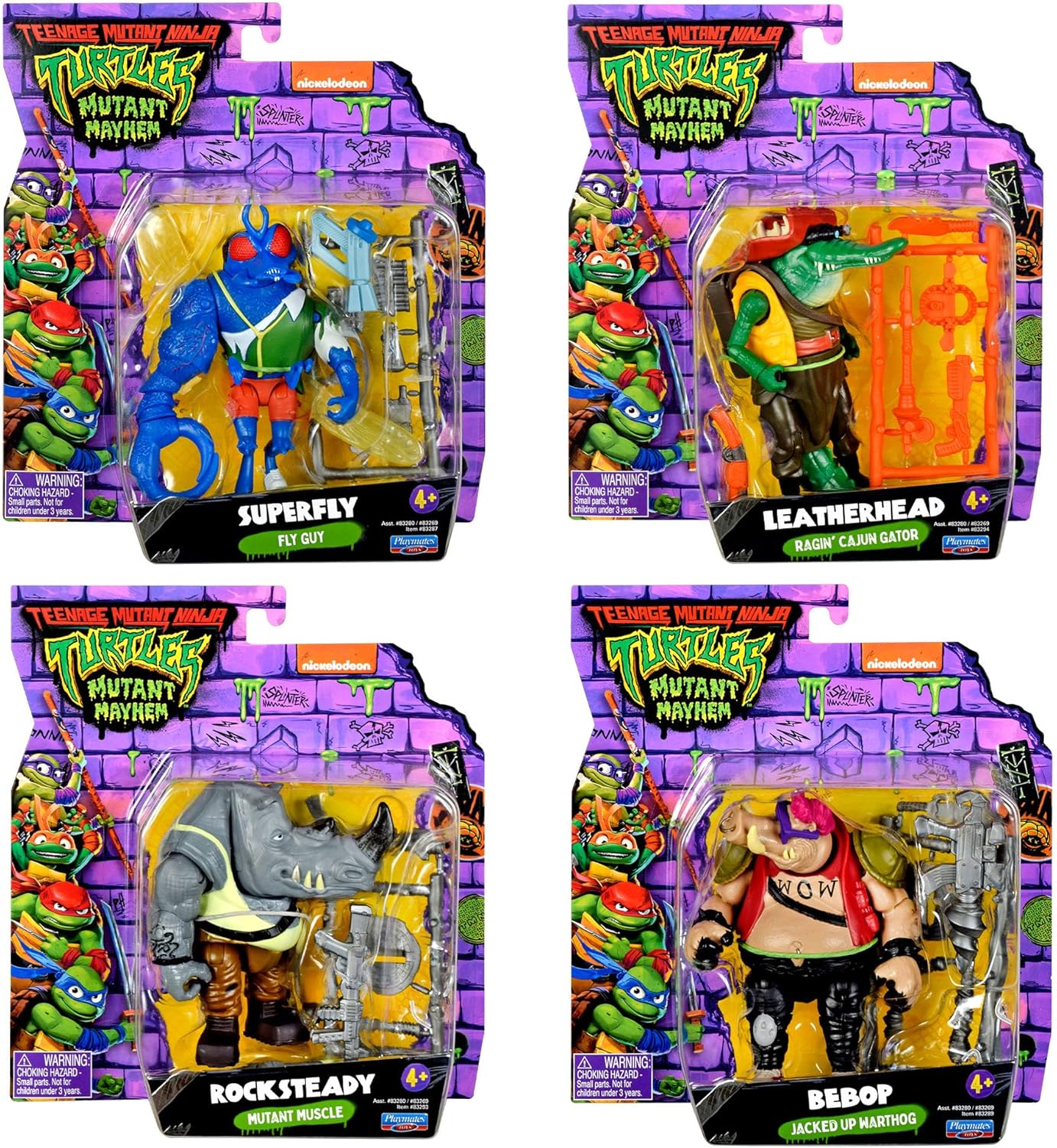 TMNT 2023 Mutant Basic Figure 4-pack Playmates 83268
