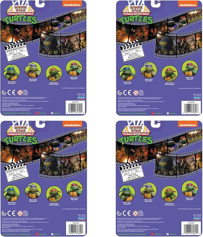 TMNT - Classic 1991 Movie Star 4-Pack Action Figure Bundle Set Playmates #80995