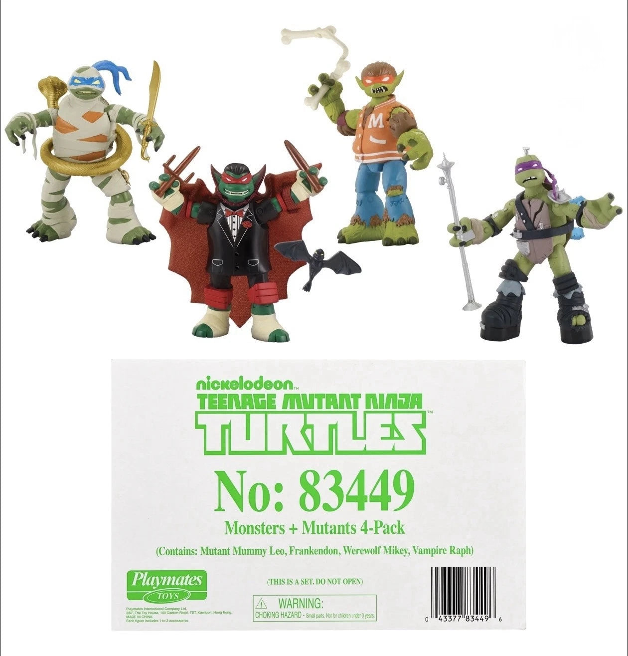 Teenage Mutant Ninja Turtles - Monsters + Mutants 4-Figure Set Playmates #83449